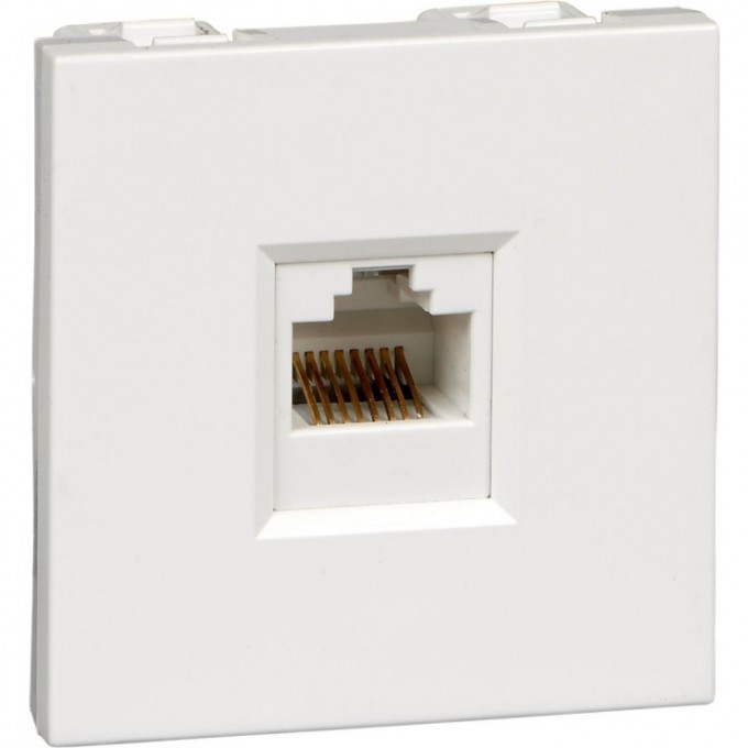Розетка SCHNEIDER ELECTRIC W45 1XRJ45 CAT.5E формат 45Х22,5 белая RAL 9010 RIN-145K5E-BE
