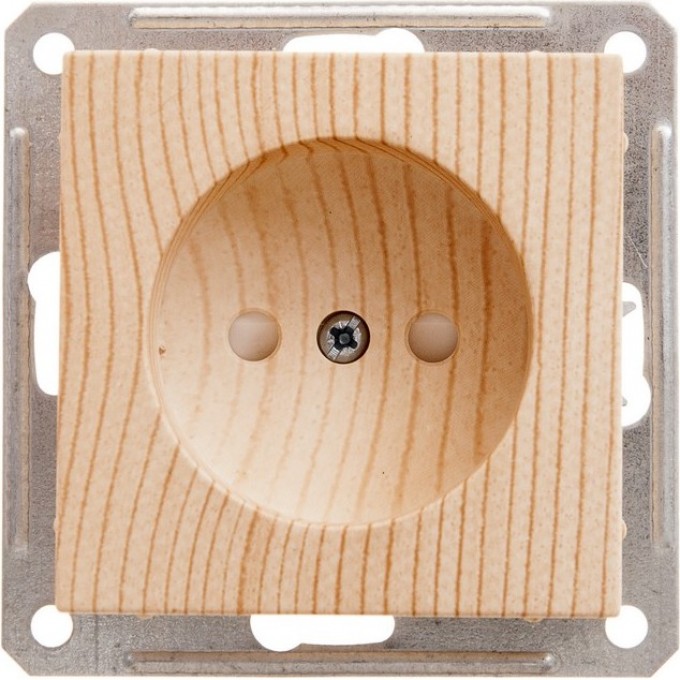 Розетка SCHNEIDER ELECTRIC W59 без заземления со шторками, 16А, механизм, сосна RS16-151-7-86