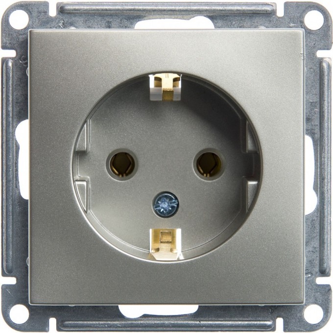 Розетка SCHNEIDER ELECTRIC W59 с заземлением без шторок, 16А, механизм, шампань RS16-154-4-86