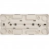 Розетка тройная SCHNEIDER ELECTRIC ЭТЮД без заземления без шторок 16А 250B, кремовый, Россия PA16-009K