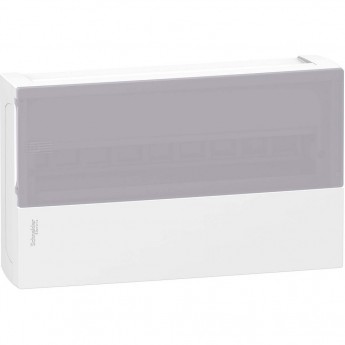 Щит навесной SCHNEIDER ELECTRIC MINI PRAGMA с прозрачной дверцей 1РЯД/18МОД,IP40,IK07,63А,2 клеммы,Италия