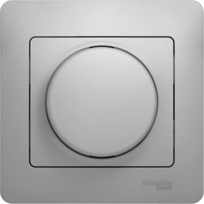 Светорегулятор (диммер) SCHNEIDER ELECTRIC GLOSSA, поворотный, 300Вт, в сборе, алюминий GSL000334