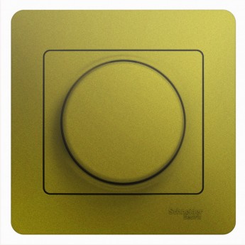 Светорегулятор (диммер) SCHNEIDER ELECTRIC GLOSSA, поворотный, 300Вт, в сборе, фисташковый