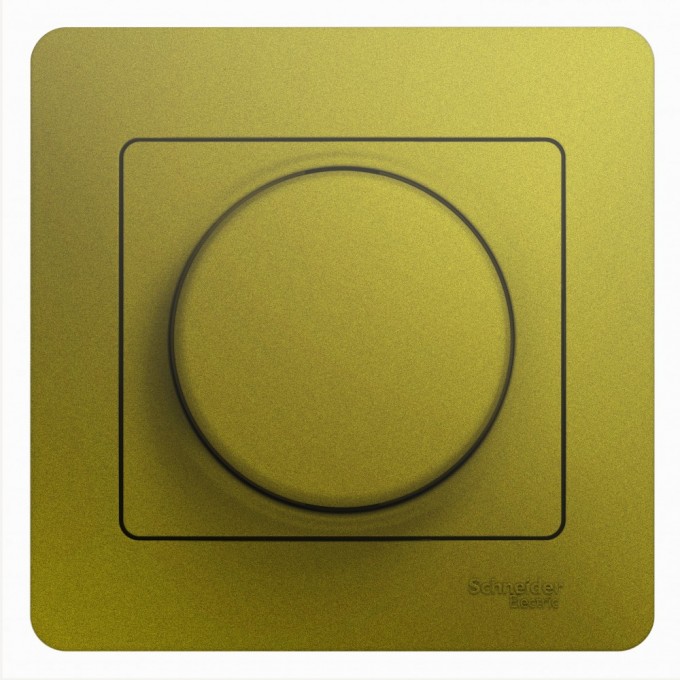 Светорегулятор (диммер) SCHNEIDER ELECTRIC GLOSSA, поворотный, 300Вт, в сборе, фисташковый GSL001034