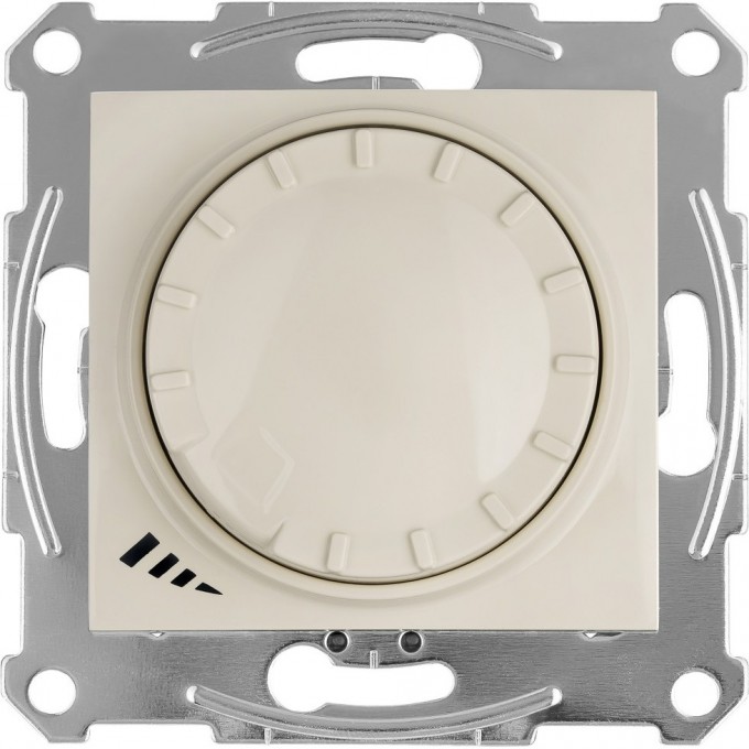 Светорегулятор (диммер) SCHNEIDER ELECTRIC SEDNA поворотно-нажимной, проходной, универсальный., 4-400Вт, бежевый SDN2201247