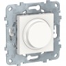 Светорегулятор (диммер) SCHNEIDER ELECTRIC UNICA NEW WISER поворотно-нажимной, универсальный 7-200Вт, белый NU551618