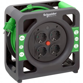 Удлинитель катушечный SCHNEIDER ELECTRIC THORSMAN 4 роз 15м 3х1.5 IP20