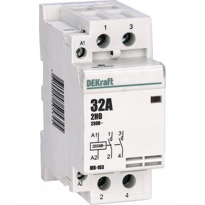 Модульный контактор DEKRAFT 2НО 40А 230В МК-103 18078DEK
