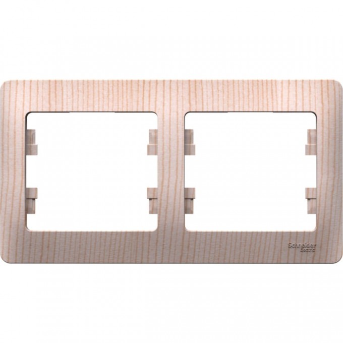 Рамка 2-постовая SCHNEIDER ELECTRIC GLOSSA горизонтальная, сосна GSL001502