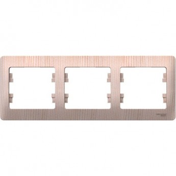 Рамка 3-постовая SCHNEIDER ELECTRIC GLOSSA горизонтальная, сосна