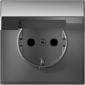 Розетка SCHNEIDER ELECTRIC ARTGALLERY GAL000946 16А IP20 с заземлением, шторки, с крышкой, механизм, сталь