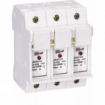 Держатель предохранителей SCHNEIDER ELECTRIC DEKRAFT типа C14 со светодиодной индикацией 3P