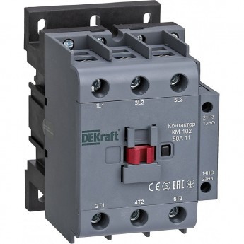 Контактор SCHNEIDER ELECTRIC DEKRAFT 80А 220В/230В АС3 АС4 1НО+1НЗ КМ-102