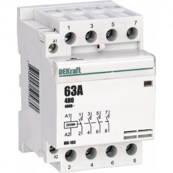 Модульный контактор DEKRAFT 4НО 40А 230В МК-103