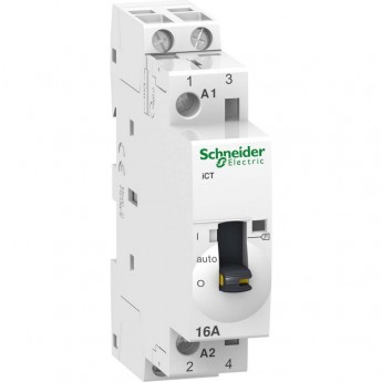Модульный контактор с ручным управлением SCHNEIDER ELECTRIC ACTI9 iCT16A 2Н