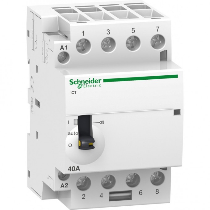 Модульный контактор с ручным управлением SCHNEIDER ELECTRIC ACTI9 iCT40A 4Н A9C21844