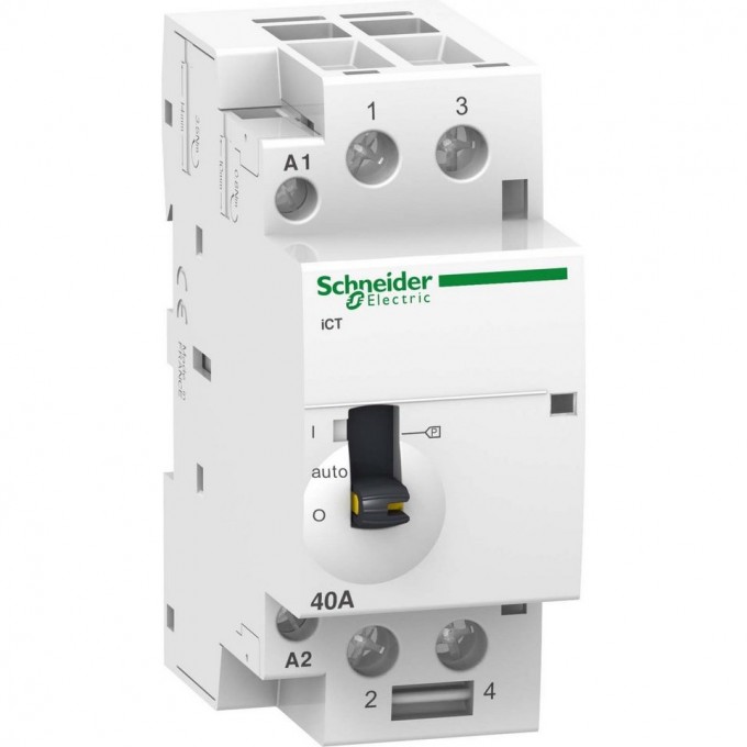 Модульный контактор с ручным управлением SCHNEIDER ELECTRIC ACTI9 iCT63A 2Н A9C21862