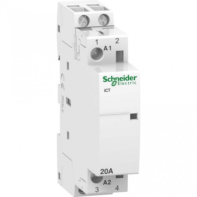 Модульный контактор SCHNEIDER ELECTRIC ACTI9 iCT20A 2НО 230/240В АС 50ГЦ A9C22722