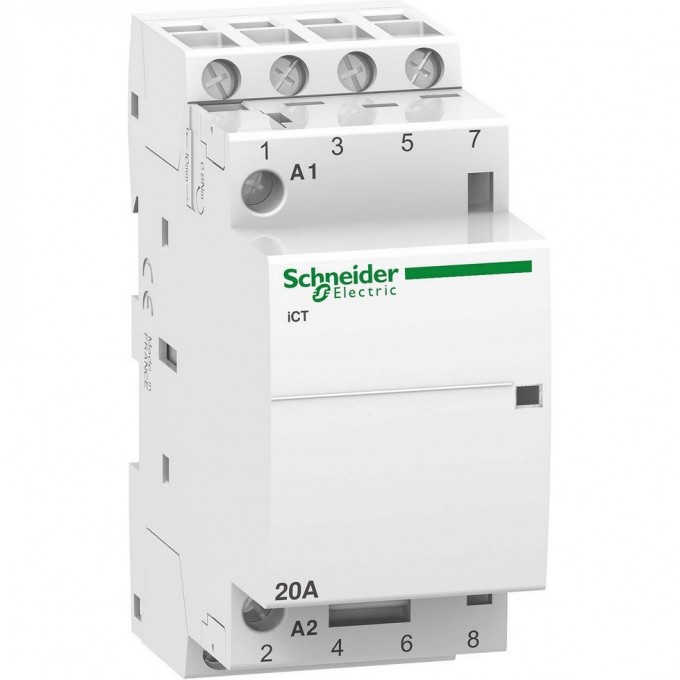 Модульный контактор SCHNEIDER ELECTRIC ACTI9 iCT20A 4НО 220/240В АС 50ГЦ A9C22824